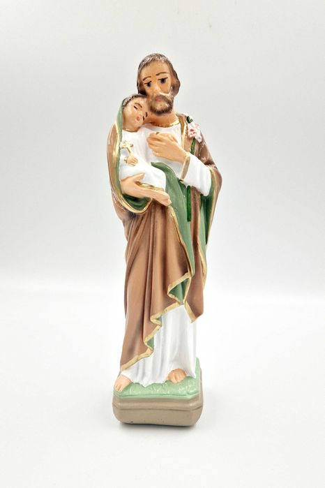 Figura Święty Józef z dzieciątkiem, figura z gipsu, prezent