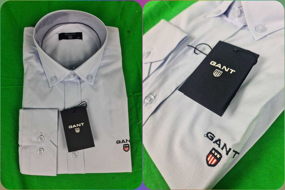 Koszula męska gładka gant koszule męskie lacoste slim fit