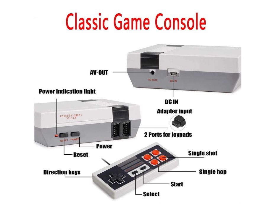 Consola Retro 620 Games Arcade Classic 8 Bit NES