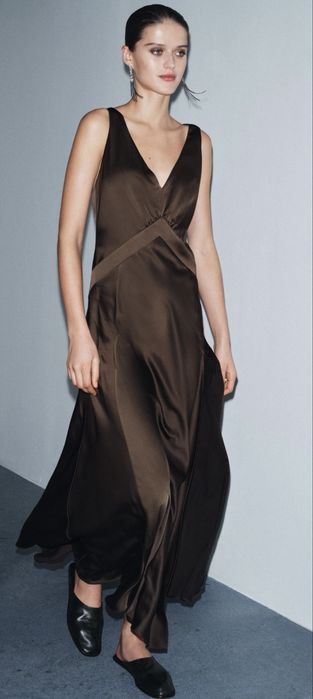 Нова довга сукня в білизняному стилі Zara розмірі S та М