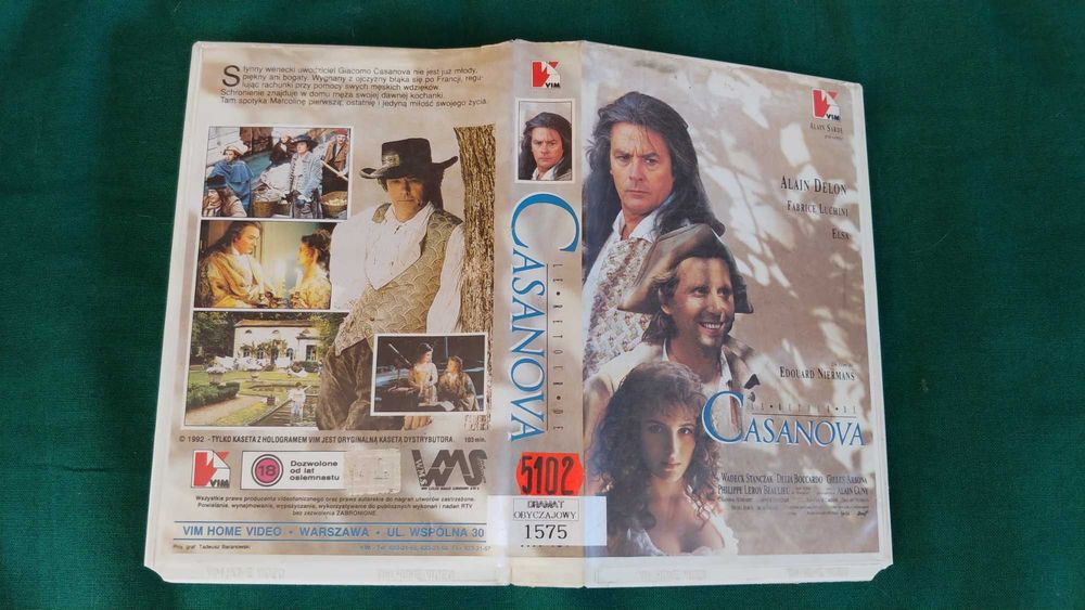 Powrót Casanowy Kaseta VHS Lektor Alain Delon