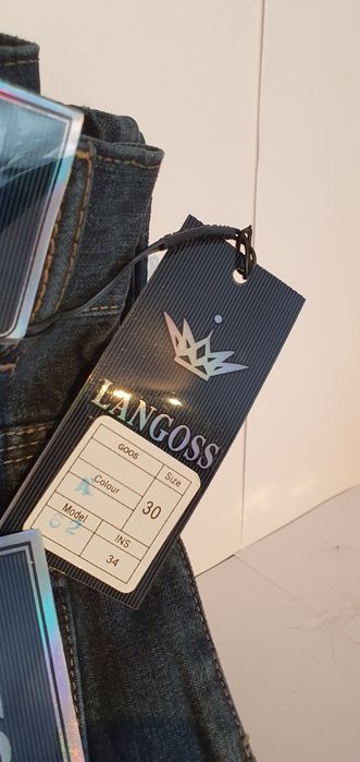 Spodnie nowe jeansowe marki Langoss Exclusive rozmiar 30 / 34