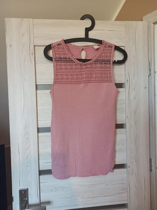 Bluzka pudrowy róż HM rzm S