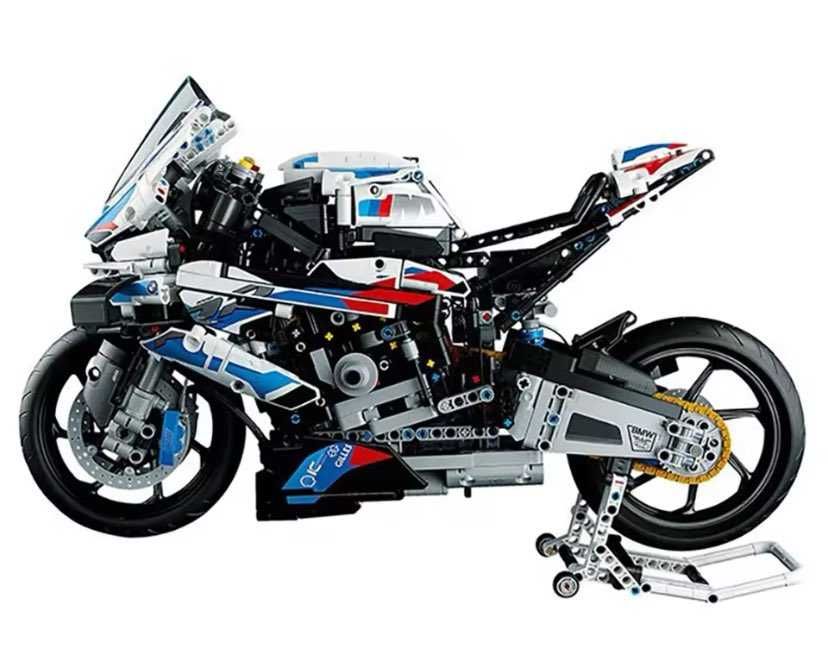 Klocki wzór LEGO BMW 1000RR Motocykl Prezent Wyścigowy Pudełko Karton