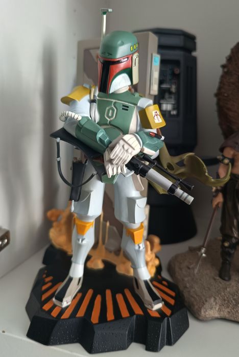 Star Wars Gentle Giant Animated Boba fett & Han  Solo Carbonite
