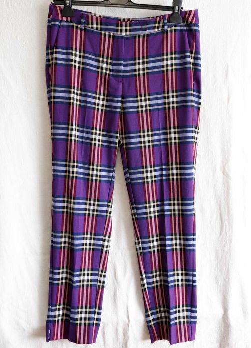 Яскраві жіночі штани брюки картаті в клітинку M&S панк рок гранж 42 XL