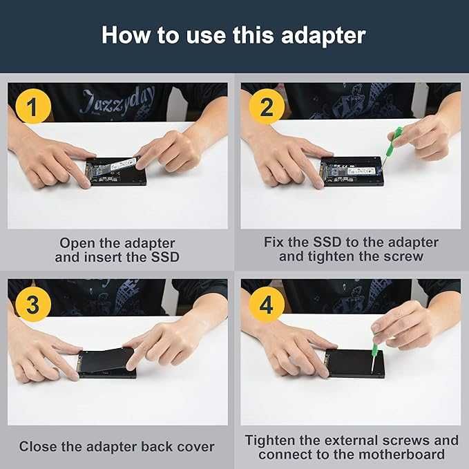 ADWITS Obudowa dysku U.2 na NVMe SSD, U.2