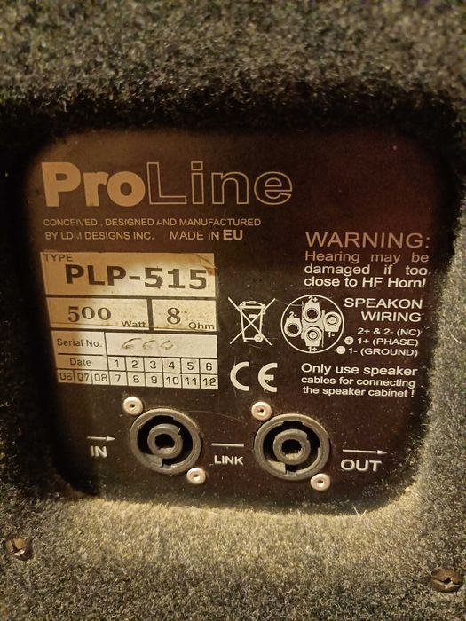 Kolumny LDM PROLINE PDP515  500w 8 OH
