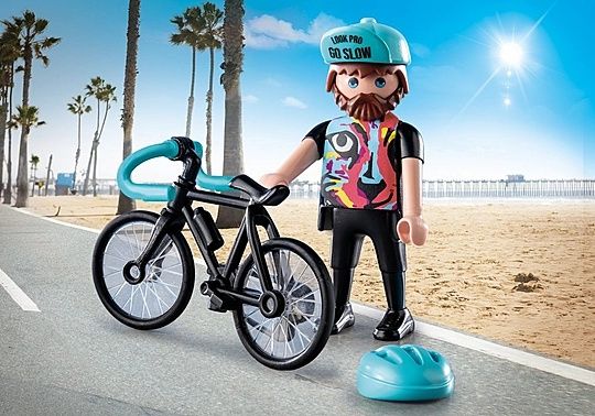 Playmobil Cyclist with Road Bicycle - New