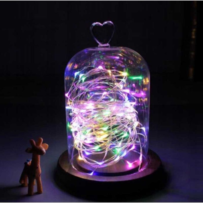 Lampki na druciku 30 LED, 3m - MULTIKOLOR