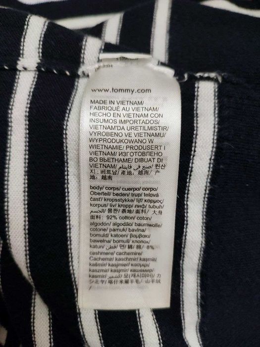 Темно-синій светр tommy hilfiger з бавовняної суміші з кашеміром L-XL