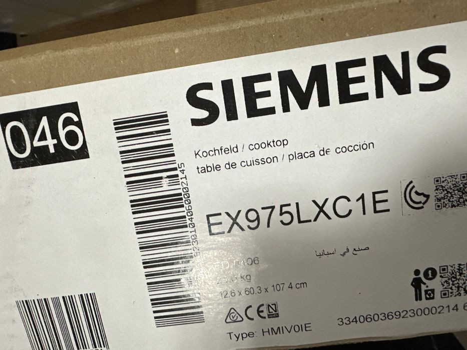 Placa Inducao 90cm Siemens EH975MV17E (vidro estalado)