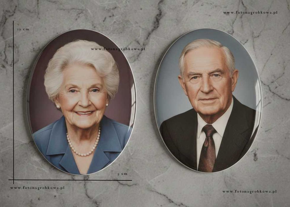 Zdjęcie nagrobkowe porcelana włoska 9x12