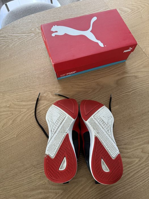 Buty Puma rozm. 36 czarne czerwone Flyer Runner Jr
