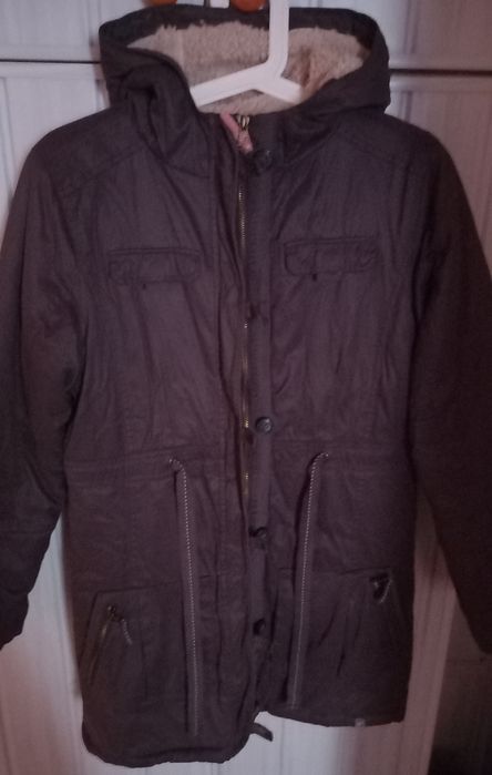 Plaszcz brazowy ocieplany dziewczecy Quadri Foglio 152