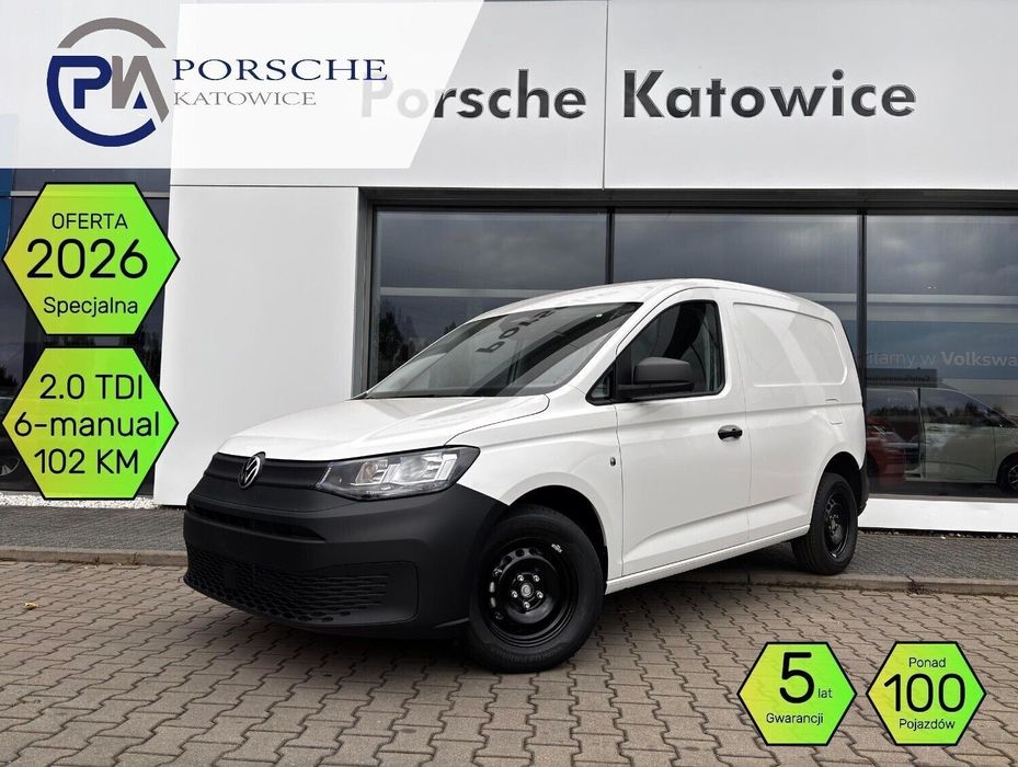Volkswagen Caddy Cargo 2.0 102 KM 6-m  RP 2026 Plac ponad 100 pojazdów RABAT!