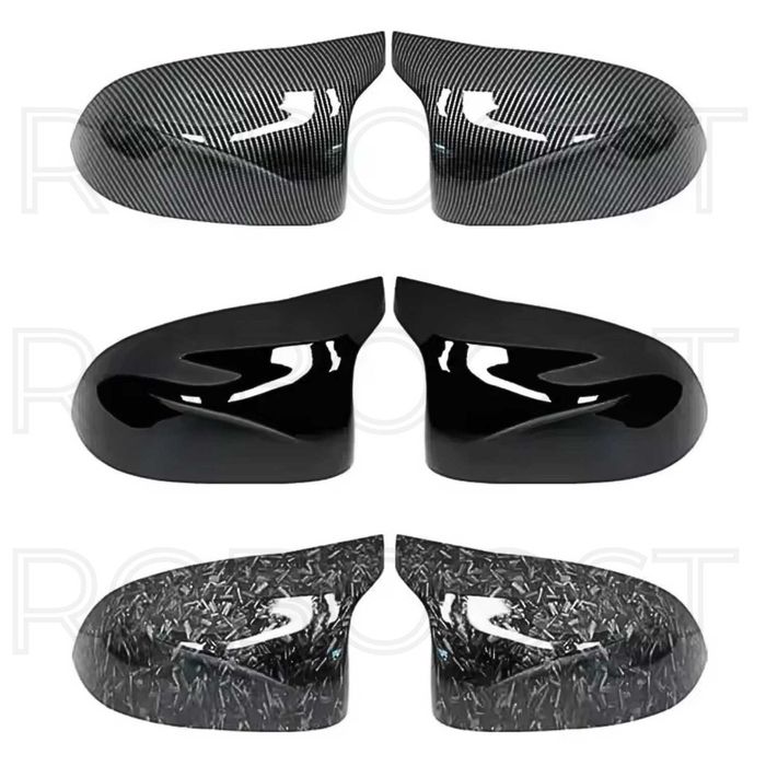 Накладки зеркал BMW E/F/G Серия М стиль Черный глянец/Карбон/Кованный