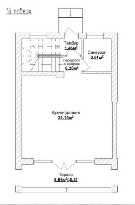 Продаж таунхауса 84 м² у Зарічанах