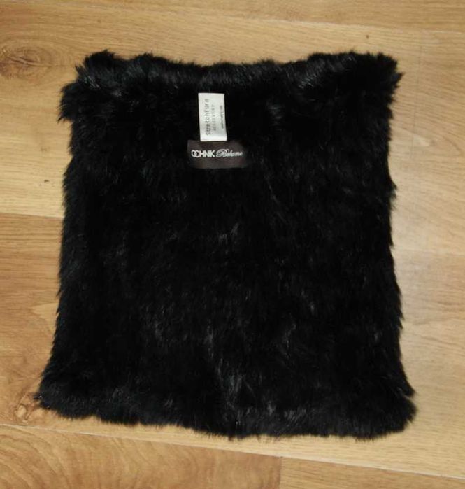 Ochnik KOMIN czarny futro królika futerko szalik