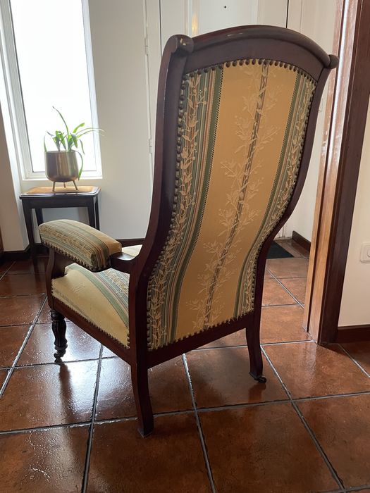 Cadeirao Voltaire antigo antiguidade Vintage