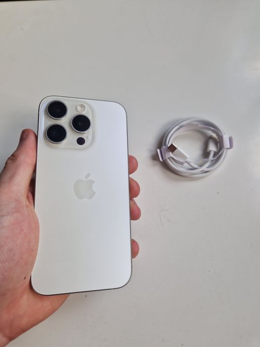 Iphone 15 Pro 100% Kondycji Baterii White Titanium Warszawa