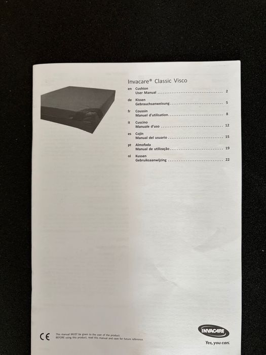 Almofada anti-escaras Invacare