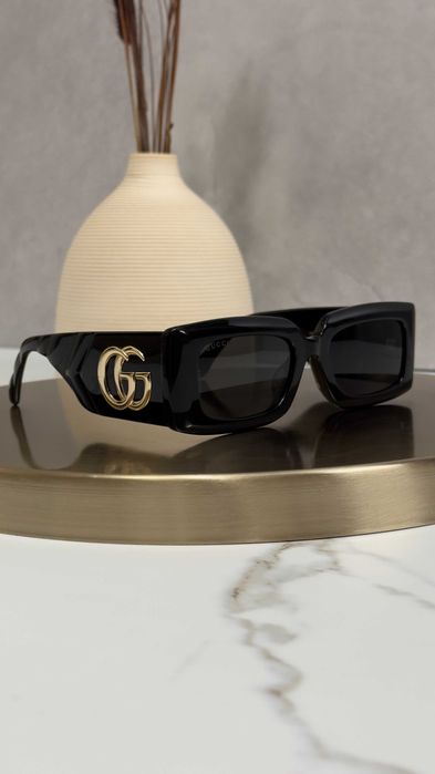 Вузькі окуляри Gucci GG0811S 001 Чорні / Женские очки Гуччи оригинал