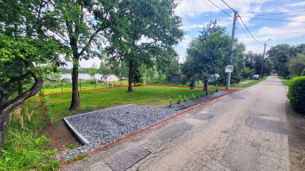 Działka 230m2, wynajem, postaw domek/przyczepę, relaks, jezioro.