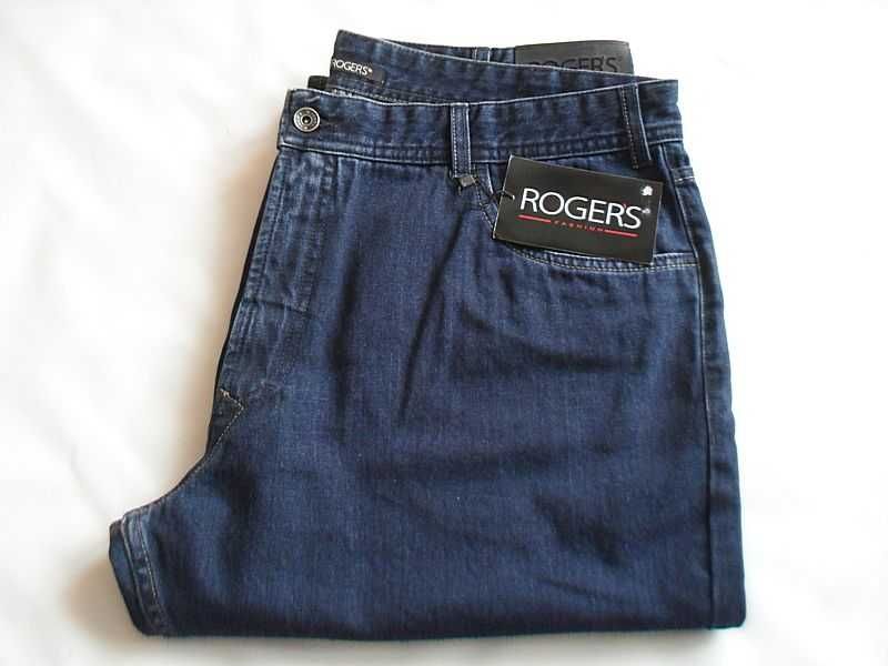 SPODNIE JEANS - BAWEŁNA 100% - 94/32 - granatowe -Polska Marka- NOwe 2