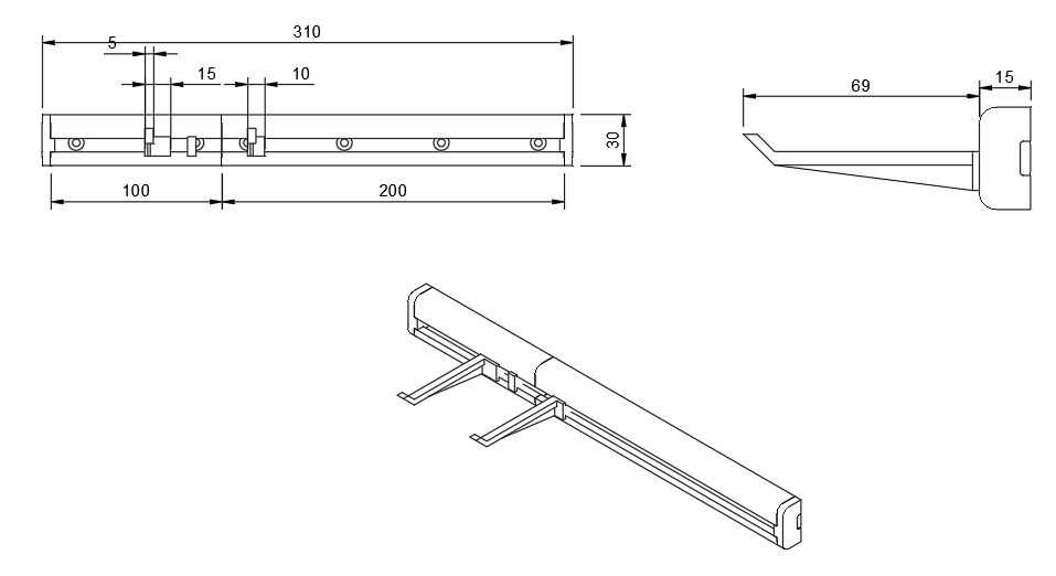 Uchwyt/organizer modułowy na przewody kable–konfigurowalny, solidny