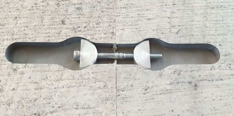 Metalowy szablon do łączenia blatów. Trwaly i dokładny. Stal 3mm