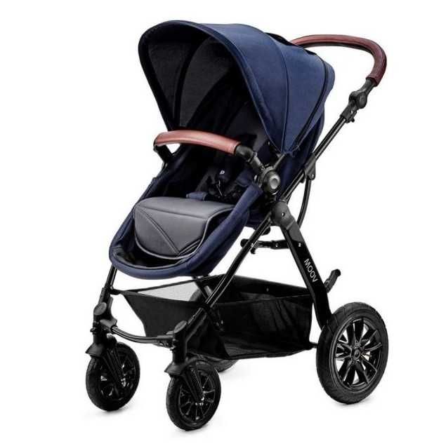 Carrinho de Bebé Kinderkraft Trio 3 em 1 Moov Navy - Azul, Novo