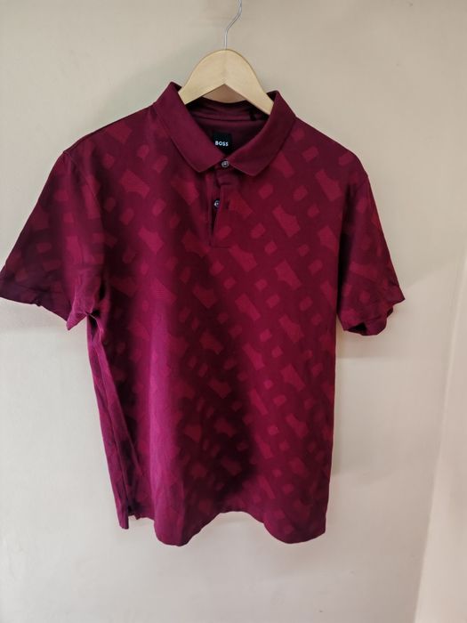 Чоловіча футболка поло BOSS Monogram Jacquard розмір L