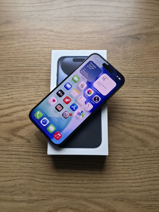 iPhone 15 Pro 256 GB Blue Titanium – Stan idealny! Tytanowy Oled 120Hz