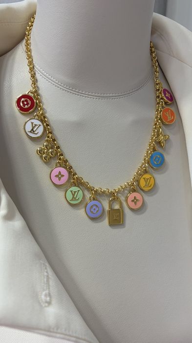 Louis Vuitton® Luksusowy naszyjnik LV ekskluzywna biżuteria łańcuszek złoty
