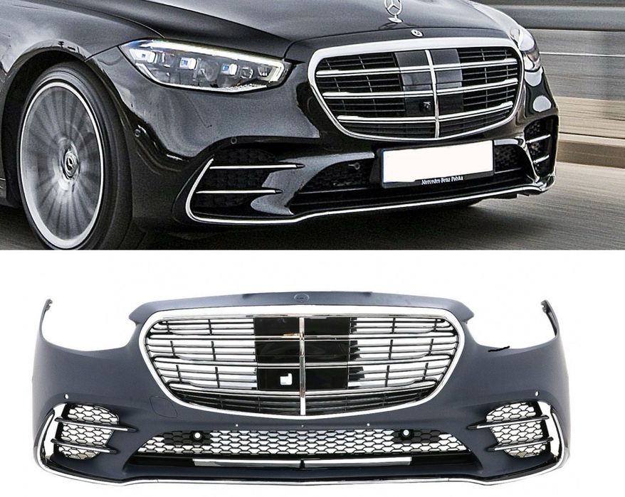 Бампер передний решетка Mercedes Benz S Class W223 Amg Line пакет