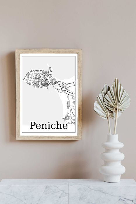 Poster/Mapa de cidades de Portugal- Peniche- Download digital