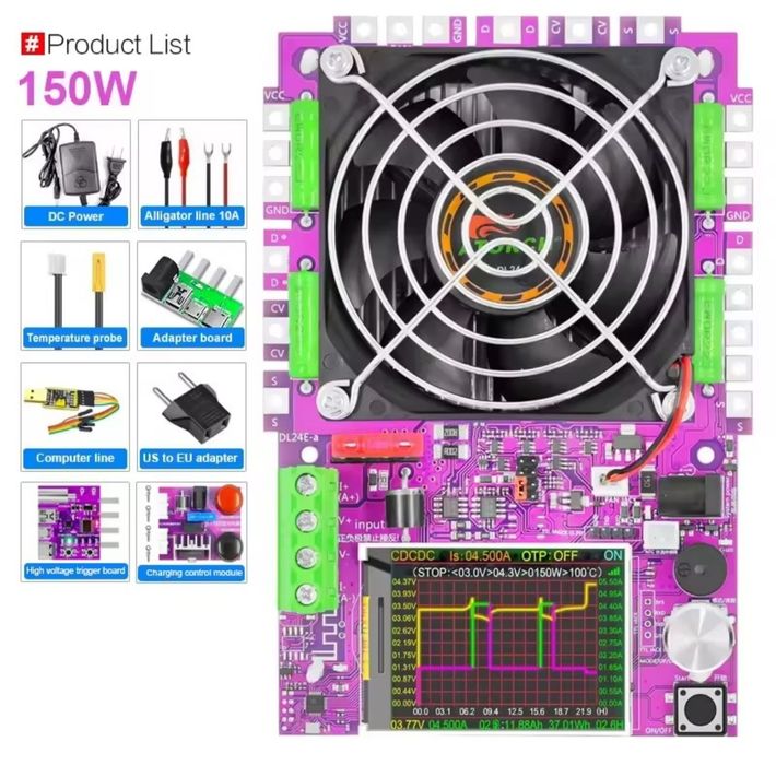 DL24EW 150 Вт Wi-Fi Smart Power Электронный тестер нагрузки.