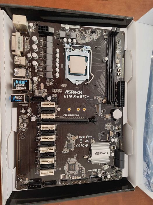 Asrock h110 pro BTC+ CPU + RAM COMBO para Mining Rig