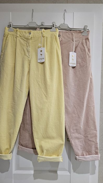 2 pary spodni Livan's pudrowy róż i żółty  uni