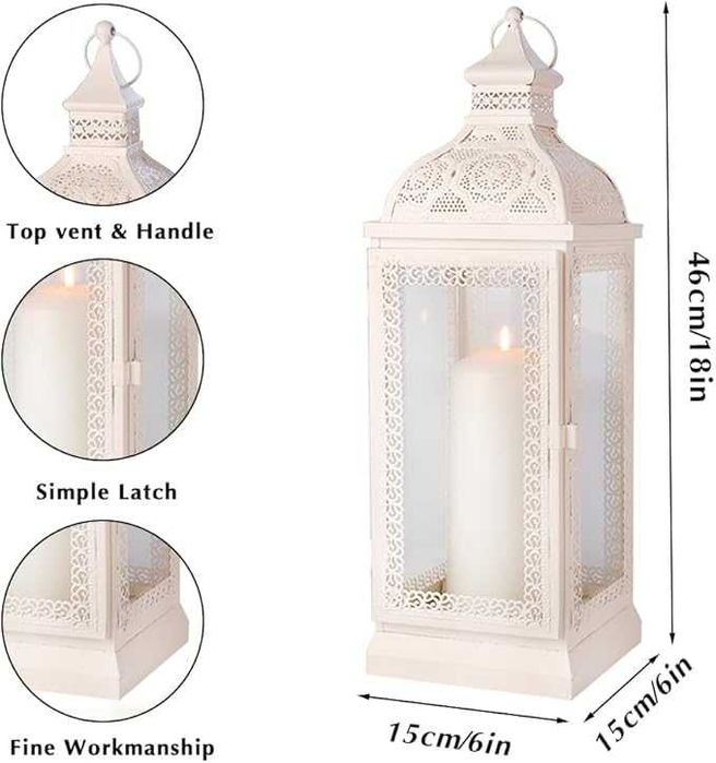 TRIROCKS Lampion w Stylu Rustykalnym, Metalowy