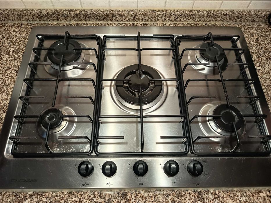 Placa de gás com 5 bicos