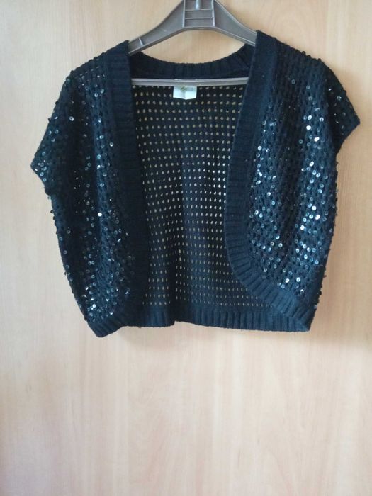 болеро з пайетками чорного кольору 52-54 розмір