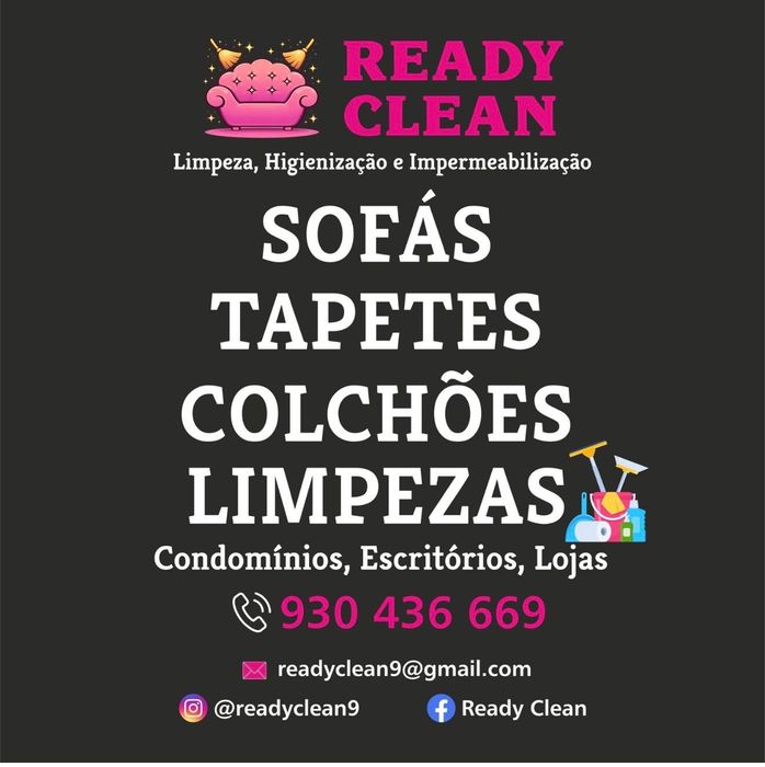 Limpeza sofas tapetes carpetes colchões