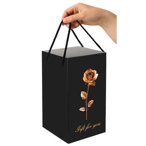 Świecąca róża w szkle - led nowa