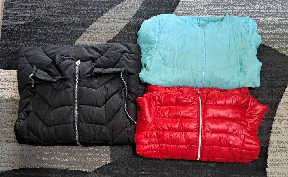 Bezrękawnik damski+2 kurtki wiosenne/zestaw