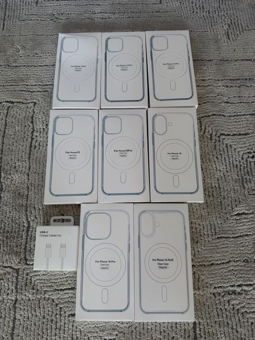 Pakiet 24 szt. etui Magnetic do Apple iPhone z MagSafe + 5 kabli USB-C