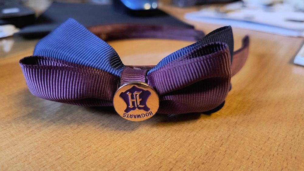 Fioletowo granatowa opaska Harry Potter dla dziewczynki
