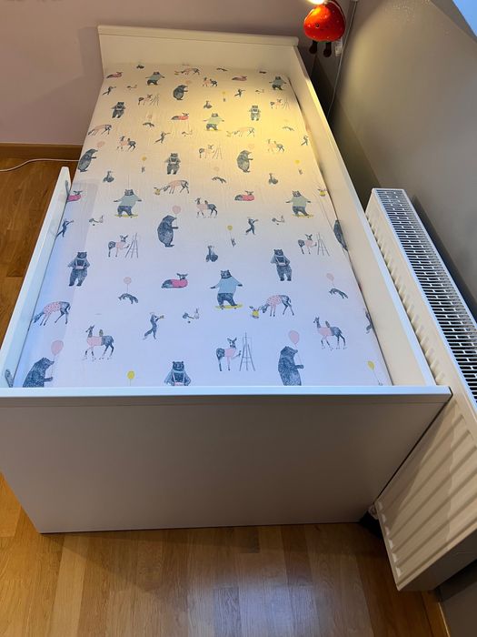 VOX YOUNG USERS Łóżko / Kanapa z podnoszonym stelażem i szufladą białe