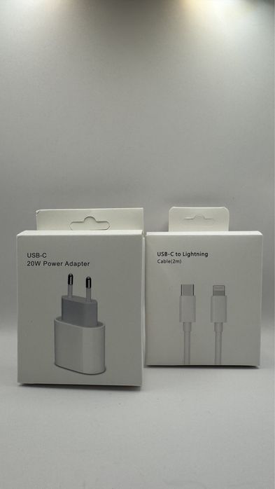 Zestaw Ladowarka 20W + Kabel Ligthning Usb -C 2 M